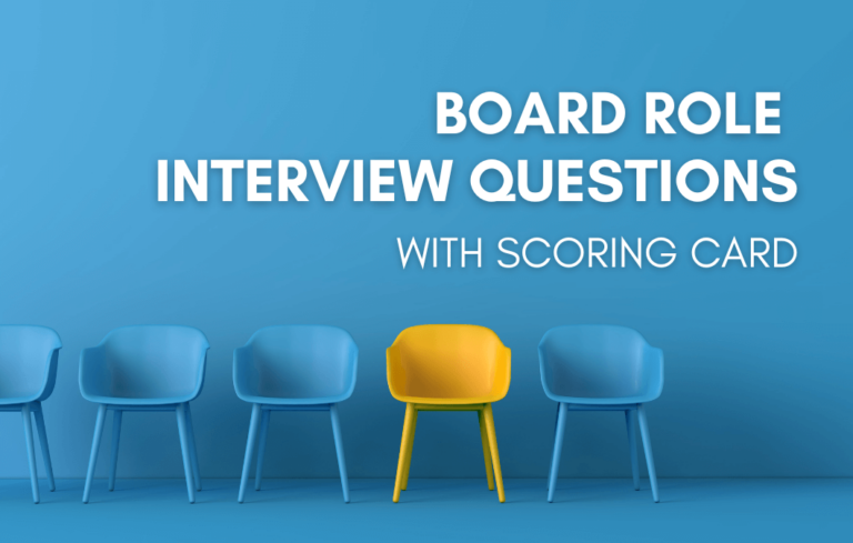 Board member interview questions and scoring card