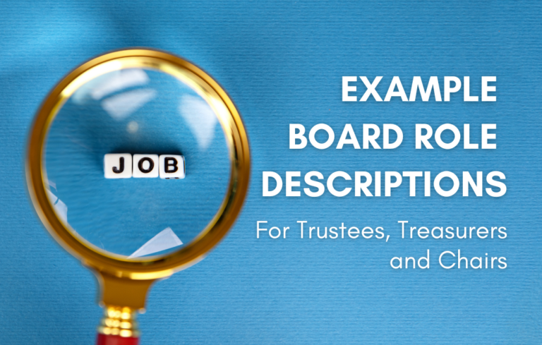 Example job descriptions for Board roles
