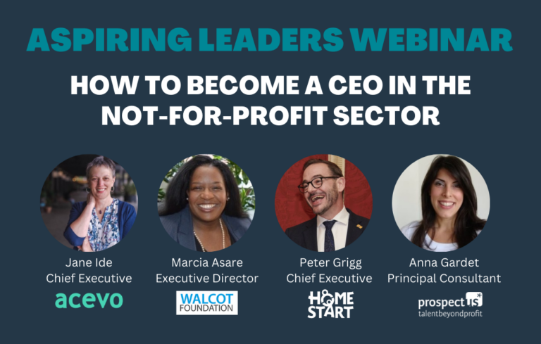 Aspiring Leaders Webinar – ‘How to become a CEO in the not-for-profit sector’